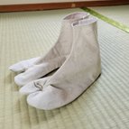 作品刺繍生地のおしゃれ足袋 くすみグリーン【送料無料】