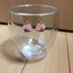 作品ビジューピアス ピンク