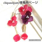 作品chipandpatty様専用ページ★華やかなブーゲンビリアのイヤーカフ＆ピアス（イヤリング）