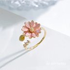 作品受注製作 デイジー リング ＊ pink daisy ring