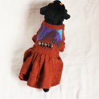 作品犬服　アクセ付きタイダイワンピース