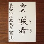 作品お名前書きます!命名書、筆文字