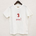 作品『【MM-029】ホワイト/Ｌサイズ』MAKAHA/マカハ　 スラブ天竺 リメイクステンシルTシャツ　3SUN!　