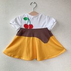 作品さくらんぼ🍒付きプリンTシャツ　☆　こども用