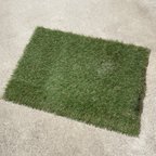 作品④ 芝生　マット　エントランス　玄関　ガーデン　人工　リサイクル　リユース　インテリア
