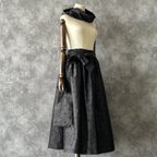 作品着物リメイクギャザースカート & スヌード〜四季で心地良い上質大島紬素材〜kimono remake gather skirt よかきもの