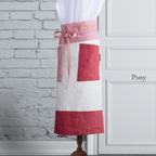 作品PSNY 立体縫製 ３色リネン・ウエストエプロン ギャルソンエプロン ロングサイズ ソムリエ エプロン 母の日 ソムリエエプロン AP06