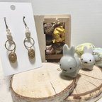 作品チェコビーズ　ビーズピアス　アクセサリー