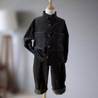 作品möasha kids corduroy setupキッズ　コーデュロイセットアップ　チャコールグレー サイズ120 男の子