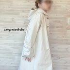 作品a.myu淡いオフホワイト〜ベージュオーバーサイズのコートジャケット