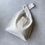 作品cotton linen marché bag  ／  ivory   コットンリネンマルシェバッグ　アイボリー