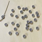 作品SILVER FLOWER METAL SPACER BEADS