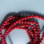 作品【1連50コセット】#czech beads#チェコビーズ　round5㍉　red/picasso