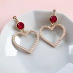 作品bijoux × pearl heart pierce(ruby)