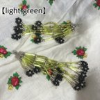 作品flower fringe pierce (light green)