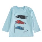 作品こいのぼりベビー長袖Ｔシャツ 80 LightBlue☆こどもの日 ♫初節句のお祝いに♫ 端午の節句☆