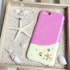 作品＊beach〜海からのおくりもの〜＊iPhone（スマホ）ケース＊ライトピンク