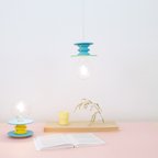作品ブルー／イエローペンダントランプ Frutti Lamp