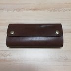 作品【受注生産】長く財布を使いたい人の本革長財布『My WALLET』（ダークブラウン）スターターセット