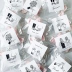 作品【 プチギフトシール 】 イラスト 6種入り　30枚 ｜ 結婚式　ウェディング