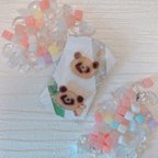 作品1点限り‼️ぽんぽこᐢ⓿ᴥ⓿ᐢたぬきレジン ヘアゴムセット＊