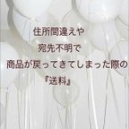 作品受取拒否、住所謝り等のお客様都合による再配送手配ページ