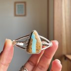 作品 《silver925》 turquoise bangle ❁ ribbon × triangle ✴︎