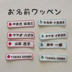 作品【入園入学準備】　りんごのおなまえワッペン　