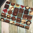 作品チョコレート柄の2つ折りポケットティッシュケース