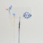 作品紫陽花のピアス/イヤリング＊青＊