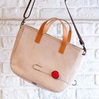 作品Leather cycle tote bag ( beige ) 