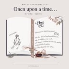 作品【名入れ・お子様の線画】世界にひとつだけのSTORY  『Once upon a time… 』バースデータペストリー