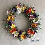 作品［30㎝］アーティフィシャルフラワーリース( Flower Crown Wreath )