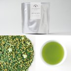 作品【抹茶玄米茶】 無農薬茶葉使用・八女茶 雪ふる山のおそぶき茶