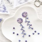 作品HELLO BABY chan / Ajisai [pierce,earring] / 謎のちいさな生き物 BABY chan の刺繍ピアス＆イヤリング