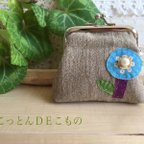 作品＊新作＊お花のがま口財布（Ｍ）