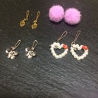 作品キティちゃんイメージ パールピアス