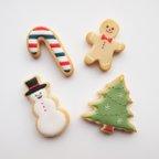 作品▼オーダー作品▼　クリスマス4P SET　Icing cookie brooch