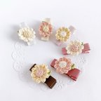 作品 お花ヘアクリップ　1個  クリップ3.5cm 