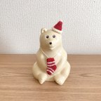 作品《SALE》赤×白ボーダー　クリスマス帽子と靴下set