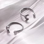 作品【select  item】moon zirconia ring silver