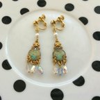 作品キラキラ✨アラビアンピアス&イヤリング（gold×blue）