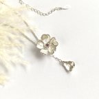 作品【一点物】花びら舞う桜のネックレス（ピンクサファイア）（silver925）