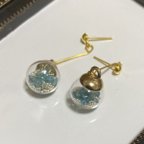 作品涼しげアパタイトピアス