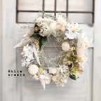 作品30cm White wreath クリスマスローズ