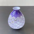 作品pattern vase　紫格子