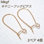 作品高品質 14kgf キドニーフックピアス 小 2ペア 4個 アレルギー防止