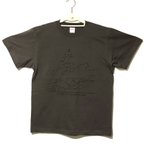 作品Tシャツ　猫と浮世絵 チャコールグレー