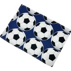 作品25cm✖️35cm ランチョンマット☆サッカーボール⚽️ネイビー