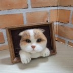 作品羊毛フェルト 猫 にゃんこ  スコティッシュフォールド うちの子 愛猫 虹の橋 ぬいぐるみ オーダー 人形